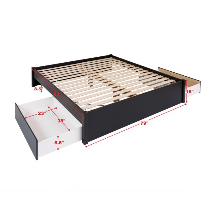 King Select 4-Post Platform Bed with 2 Drawers