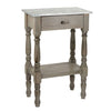 Rustic Recycled Pine Classic End Table with Galvanized Top