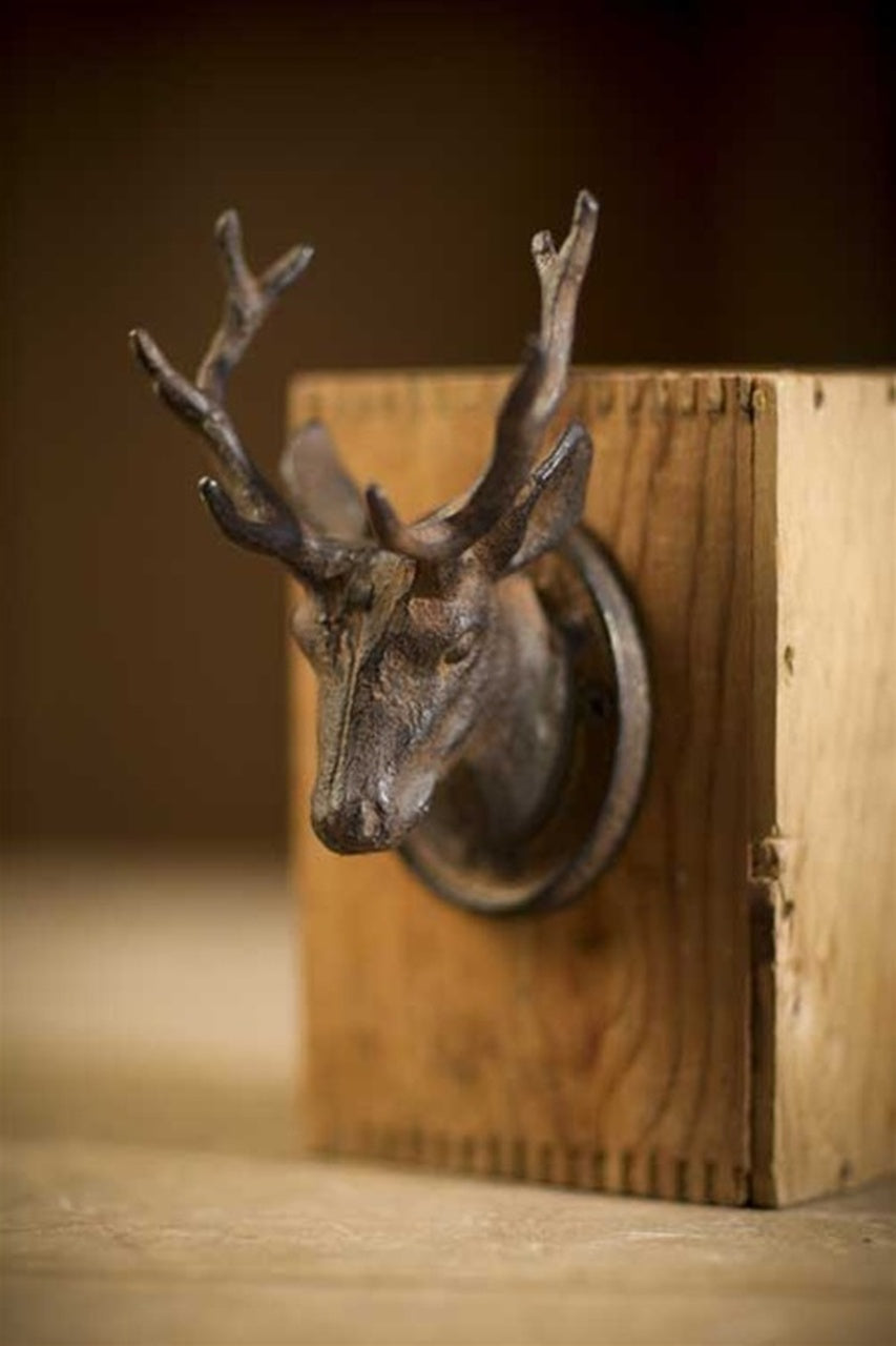 Set of 2 - Cast Iron Mounted Buck