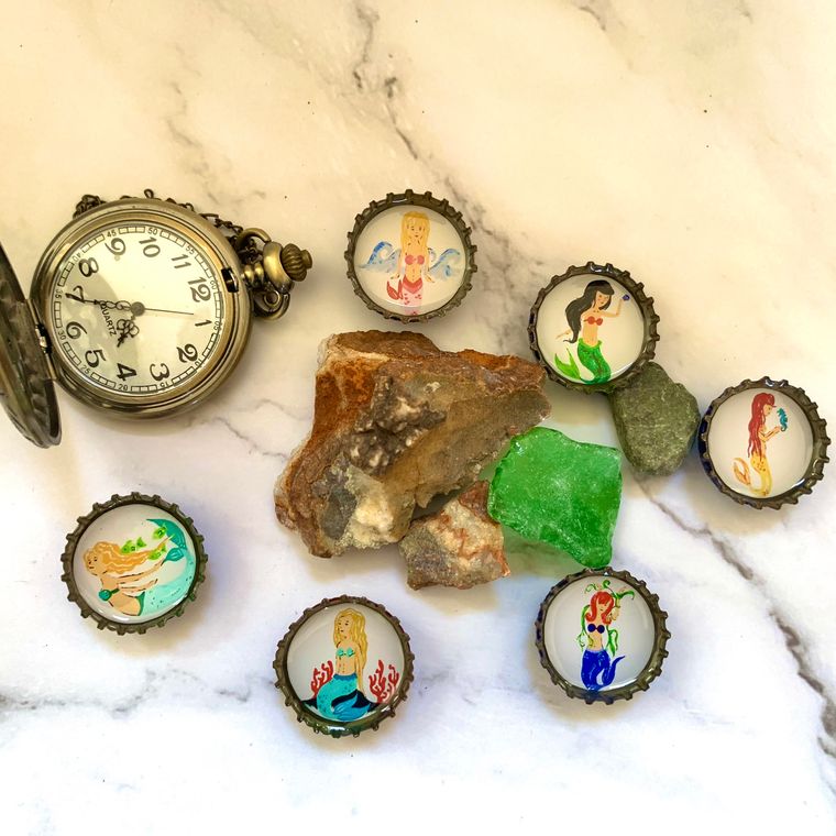 Mermaids Summer Magnets - Set of 6