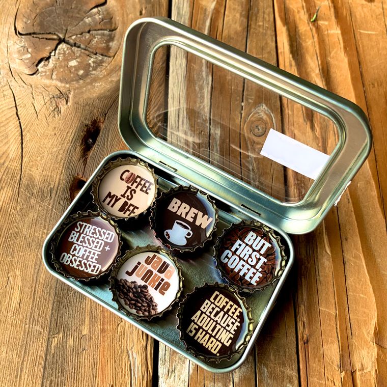 Coffee Magnets - Set of 6