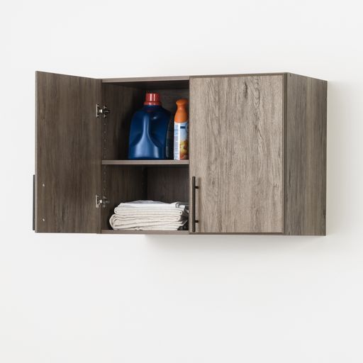 Elite 32 inch Stackable Wall Cabinet, Drifted Gray (DEW-3224)