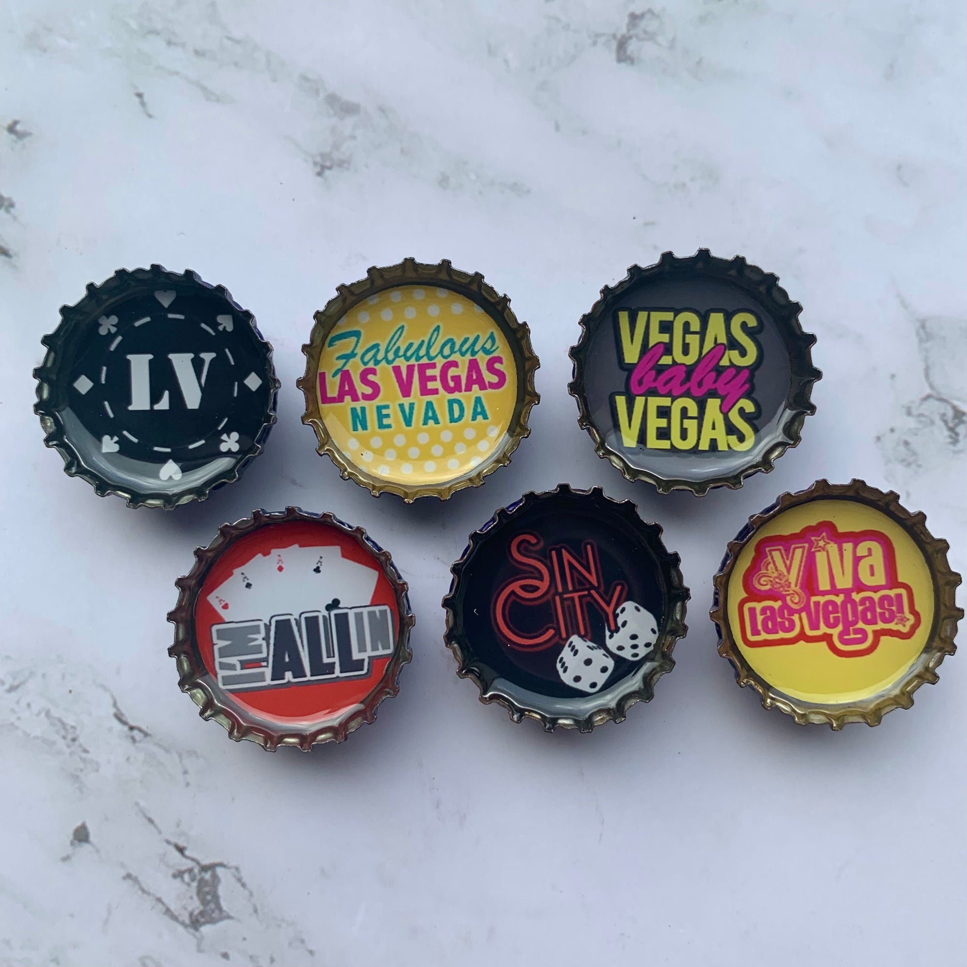 Las Vegas, Nevada Magnets - Set of 6