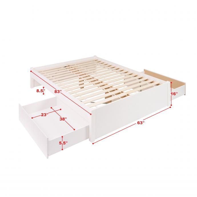 Queen Select 4-Post Platform Bed with 2 Drawers