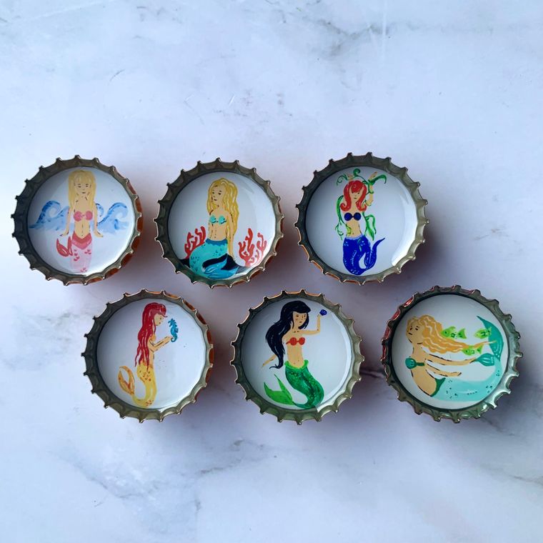 Mermaids Summer Magnets - Set of 6