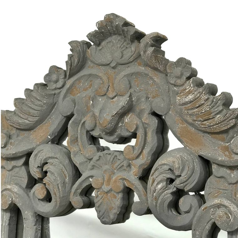 Hand Carved Wood Greystone Wall Mirror