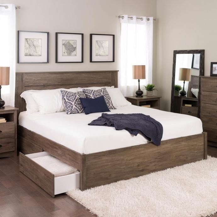 King Select 4-Post Platform Bed with 2 Drawers