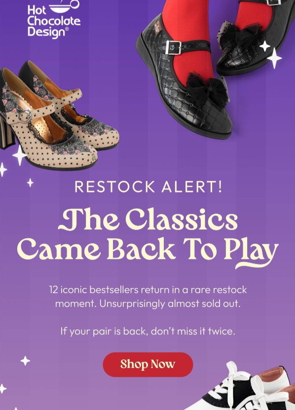 Hot Chocolate Design Footwears  - 12 icons are BACK | Gifts for You 'n Me