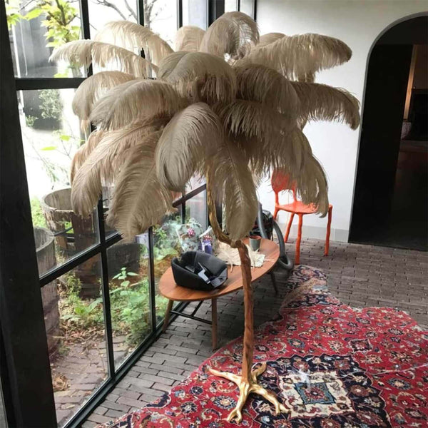 Ostrich Feather Floor Lamp