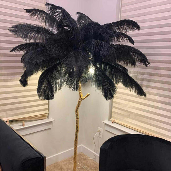 Ostrich Feather Floor Lamp