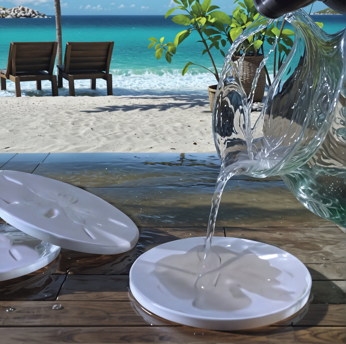 Poinsettia Drink Coasters