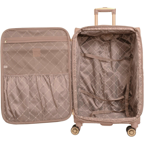 Ellen Tracy 3 PC Soft Sided Woven Faux Leather Luggage Set – 21