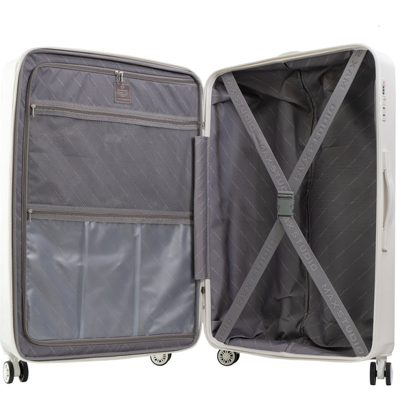 Max Studio The Square Embossed ABS 2-Piece Hard-Sided Luggage Set
