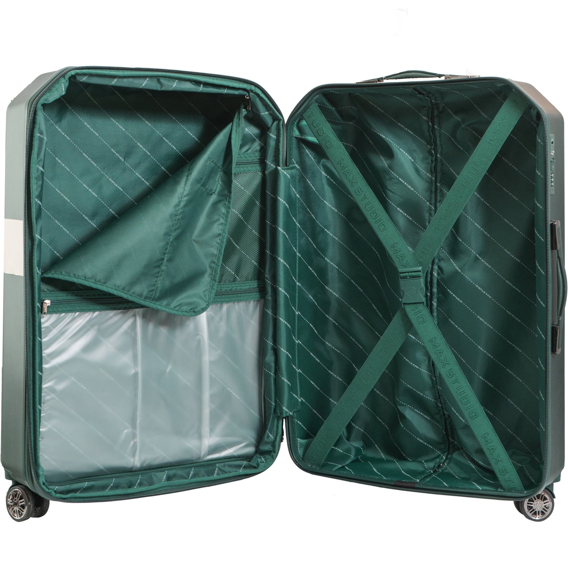 Max Studio ABS Hard Sided 3-Piece The Hexagon Luggage Set