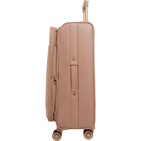 Ellen Tracy 3 PC Soft Sided Woven Faux Leather Luggage Set – 21