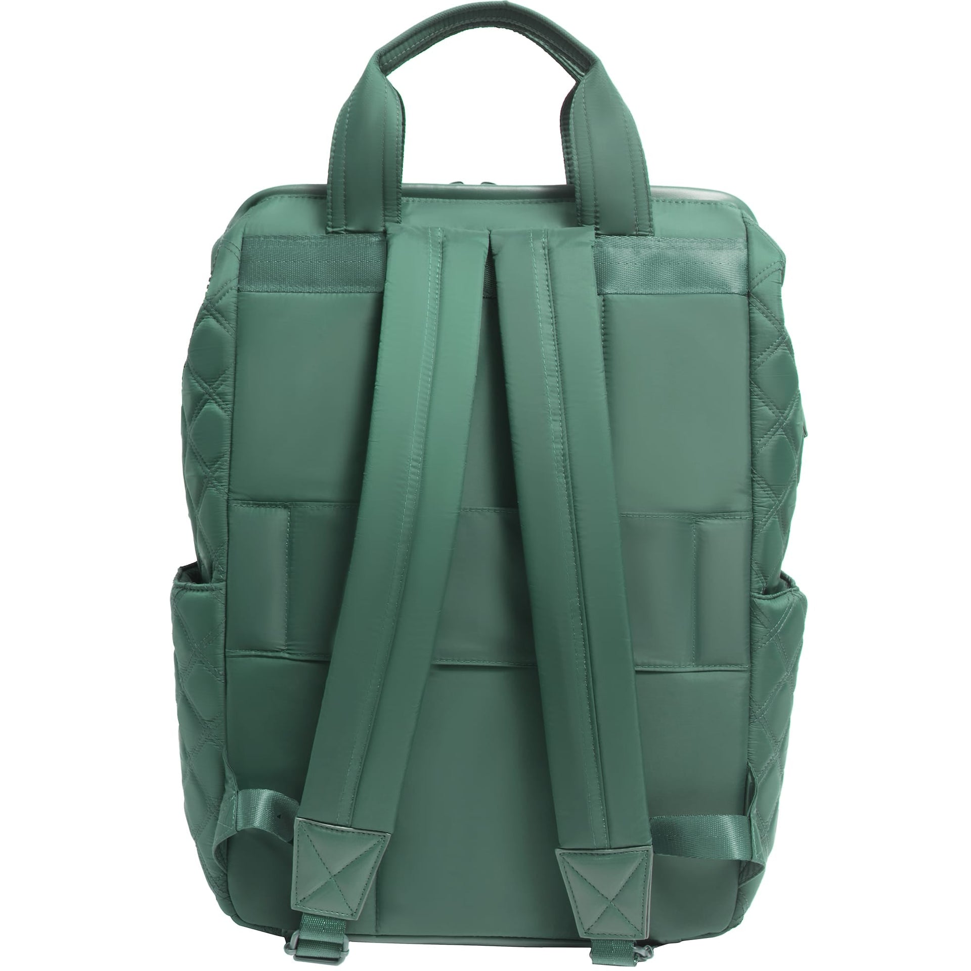 Joan & David Diamond Quilted Puffer Nylon Square Laptop Backpack