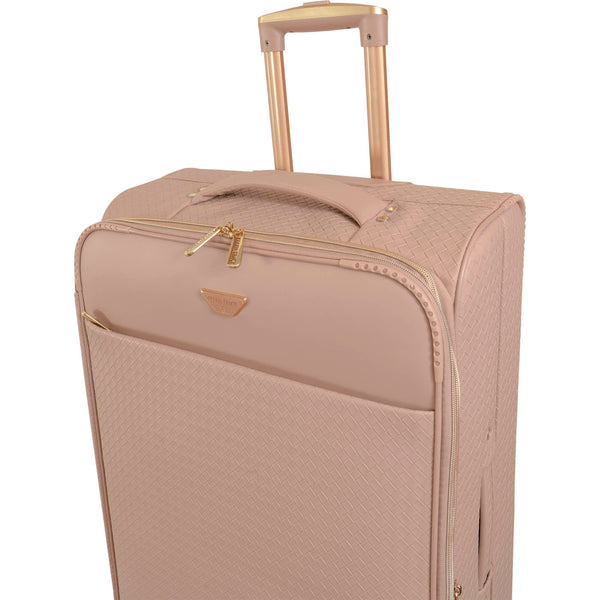 Ellen Tracy 3 PC Soft Sided Woven Faux Leather Luggage Set – 21