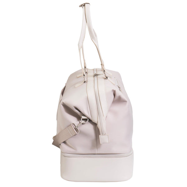 Max Studio Sport Nylon & Faux Leather Drop Bottom Duffel Bag