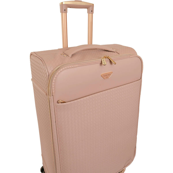 Ellen Tracy 3 PC Soft Sided Woven Faux Leather Luggage Set – 21