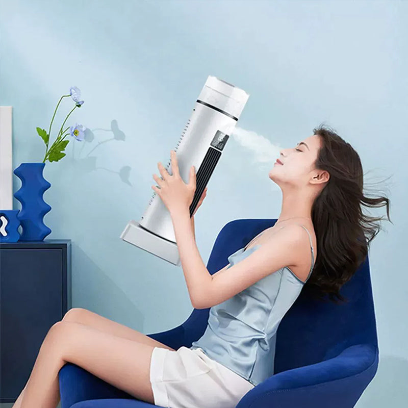 2025 NEW Portable Tower Fan – 6 Wind Speeds, Mist Bladeless, for Bedroom/Living Room/Office
