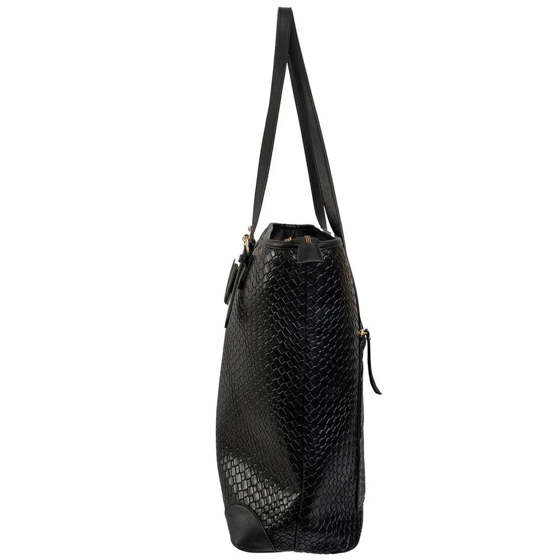 Ellen Tracy 18 Inch Croco Large Travel Workbook Tote Bag
