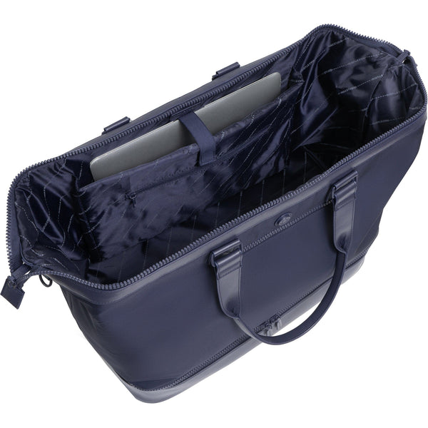 Max Studio Sport Nylon & Faux Leather Drop Bottom Duffel Bag