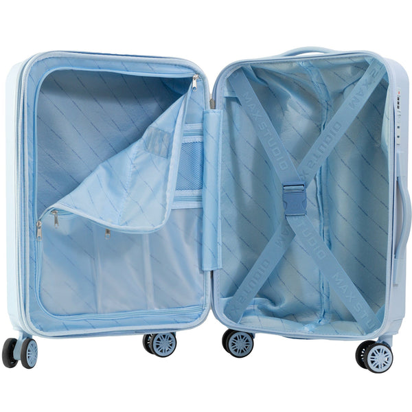 Max Studio The Square Embossed ABS 2-Piece Hard-Sided Luggage Set