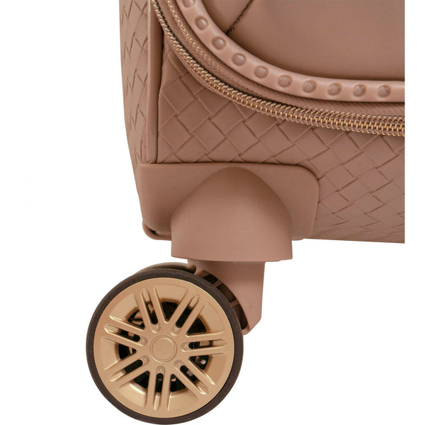 Ellen Tracy 3 PC Soft Sided Woven Faux Leather Luggage Set – 21