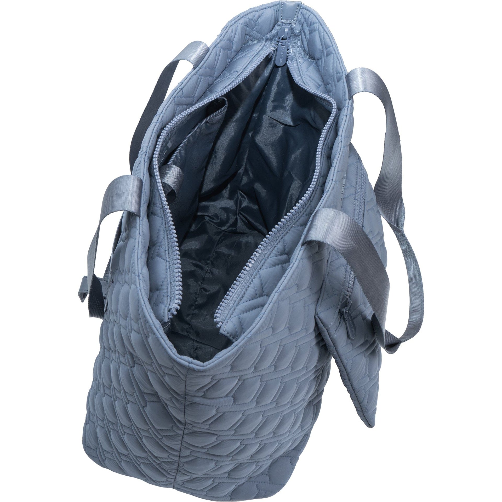 Ellen Tracy 20 Inch Basket Weave Quilted Nylon Large Travel Workbook Tote Bag