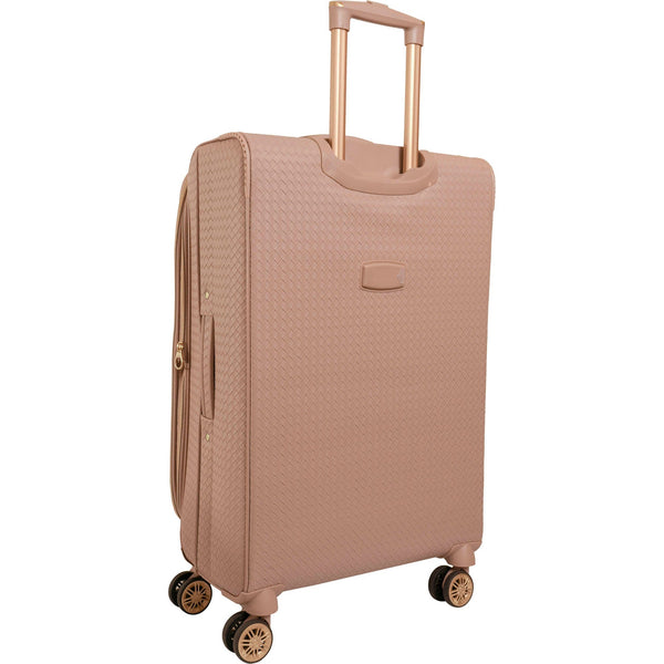 Ellen Tracy 3 PC Soft Sided Woven Faux Leather Luggage Set – 21