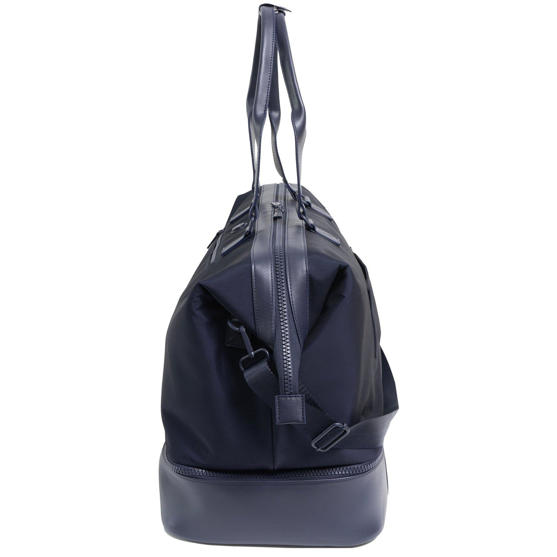 Max Studio Sport Nylon & Faux Leather Drop Bottom Duffel Bag