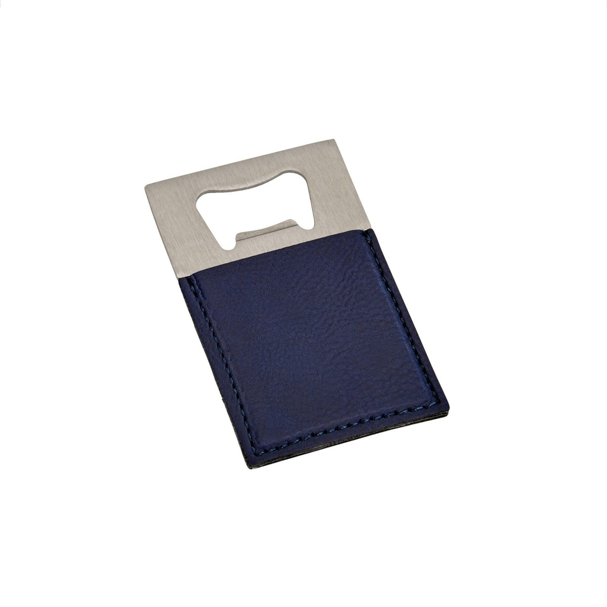 Navy Leatherette Bottle Opener - 3.5