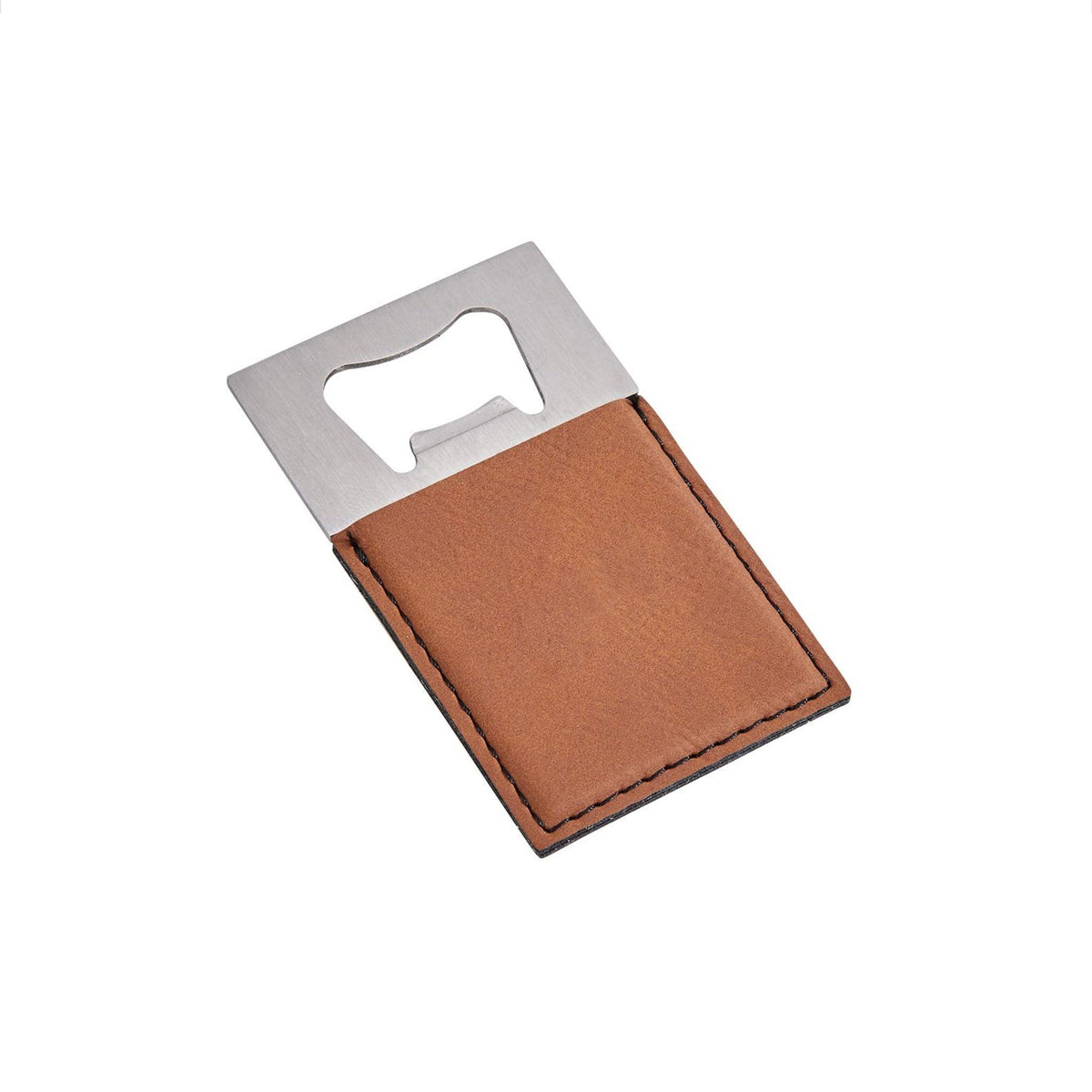 Caramel Leatherette Bottle Opener - 3.5
