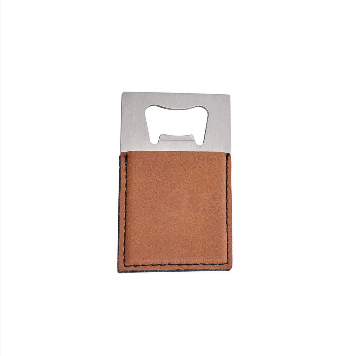 Caramel Leatherette Bottle Opener - 3.5