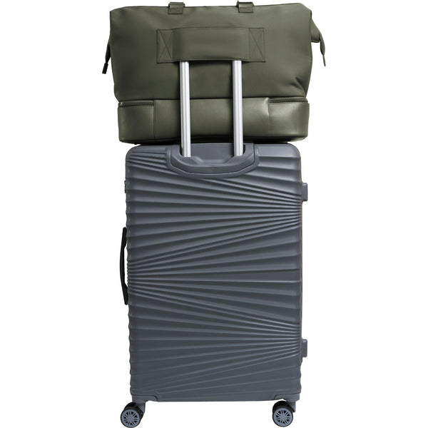 Max Studio Sport Nylon & Faux Leather Drop Bottom Duffel Bag