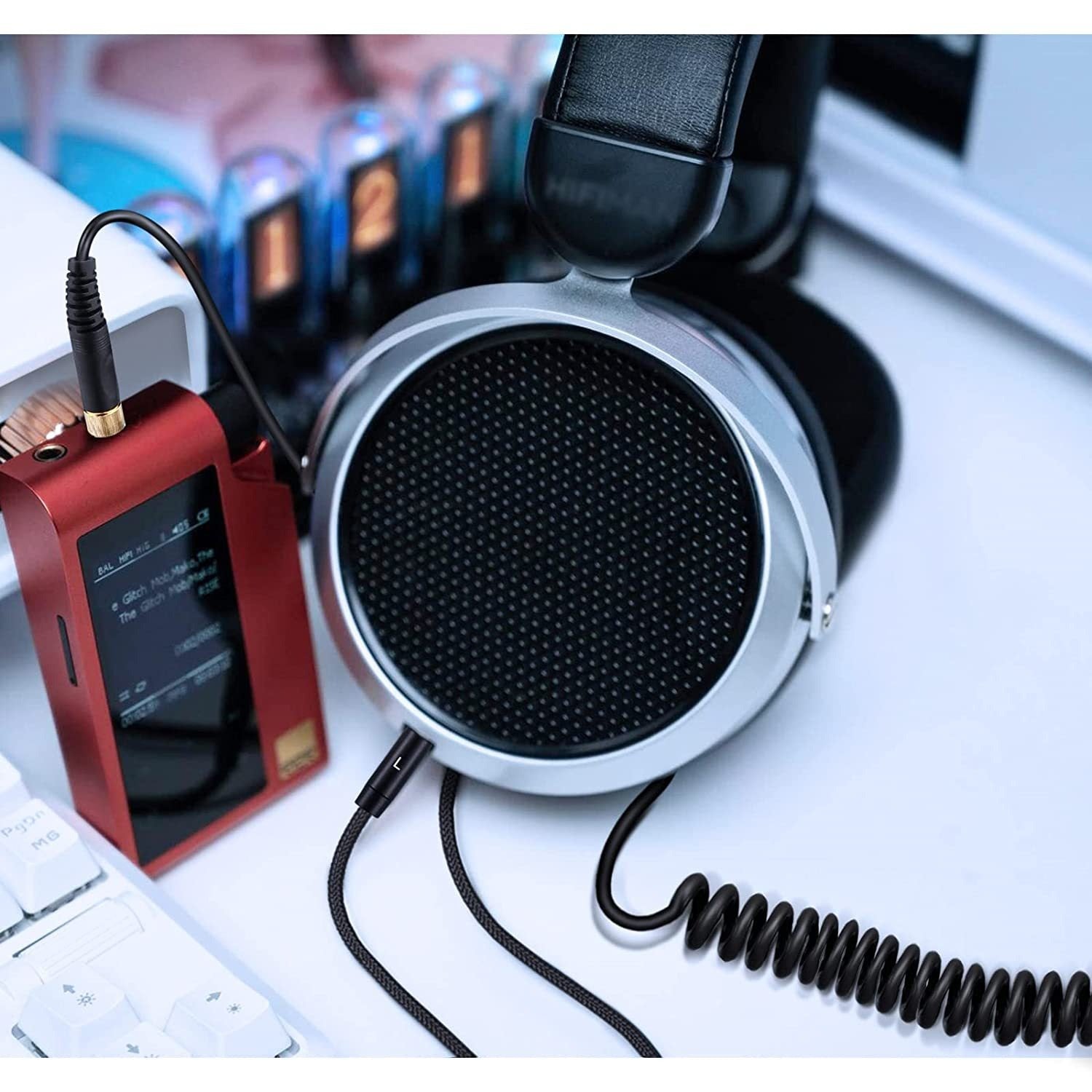 Suitable for Tianlong AH-D7100 7200 D600 D9200 5200 dual 3.5mm headphone spring cables