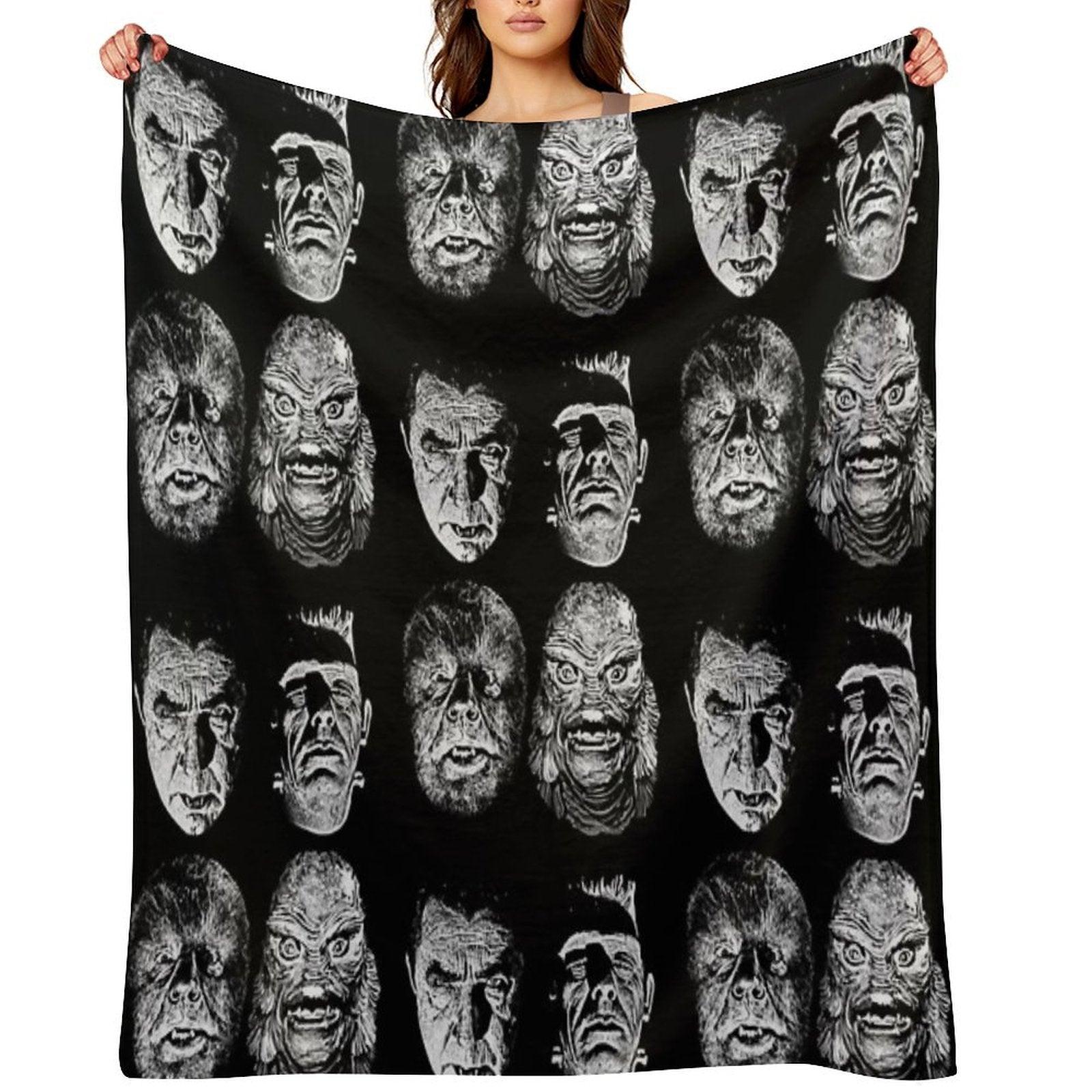 Universal Studios, Monsters, Monster Mash, Dracula, Wolfman, Frankenstein, Creature Throw Blanket