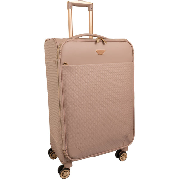 Ellen Tracy 3 PC Soft Sided Woven Faux Leather Luggage Set – 21