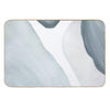 Blue Abstract Watercolor Painting. Modern, Minimalist Design. Bath Mat