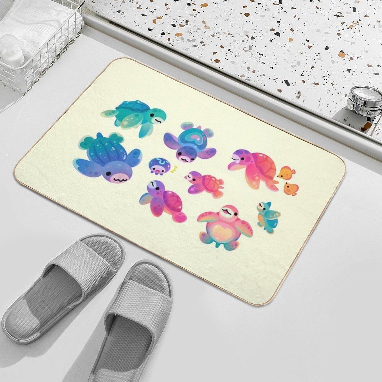 Sea Turtle - Bright Bath Mat