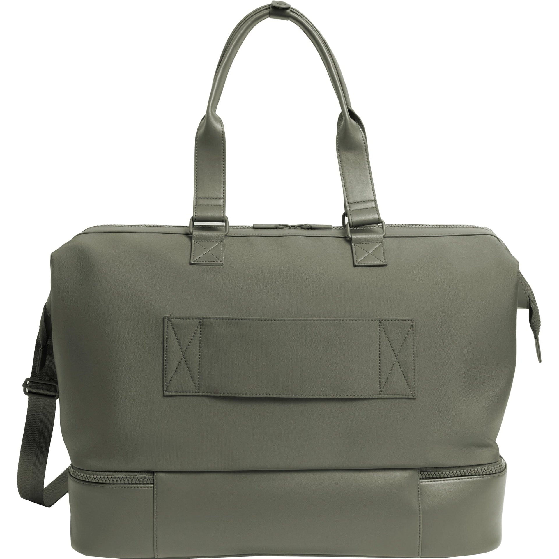 Max Studio Sport Nylon & Faux Leather Drop Bottom Duffel Bag