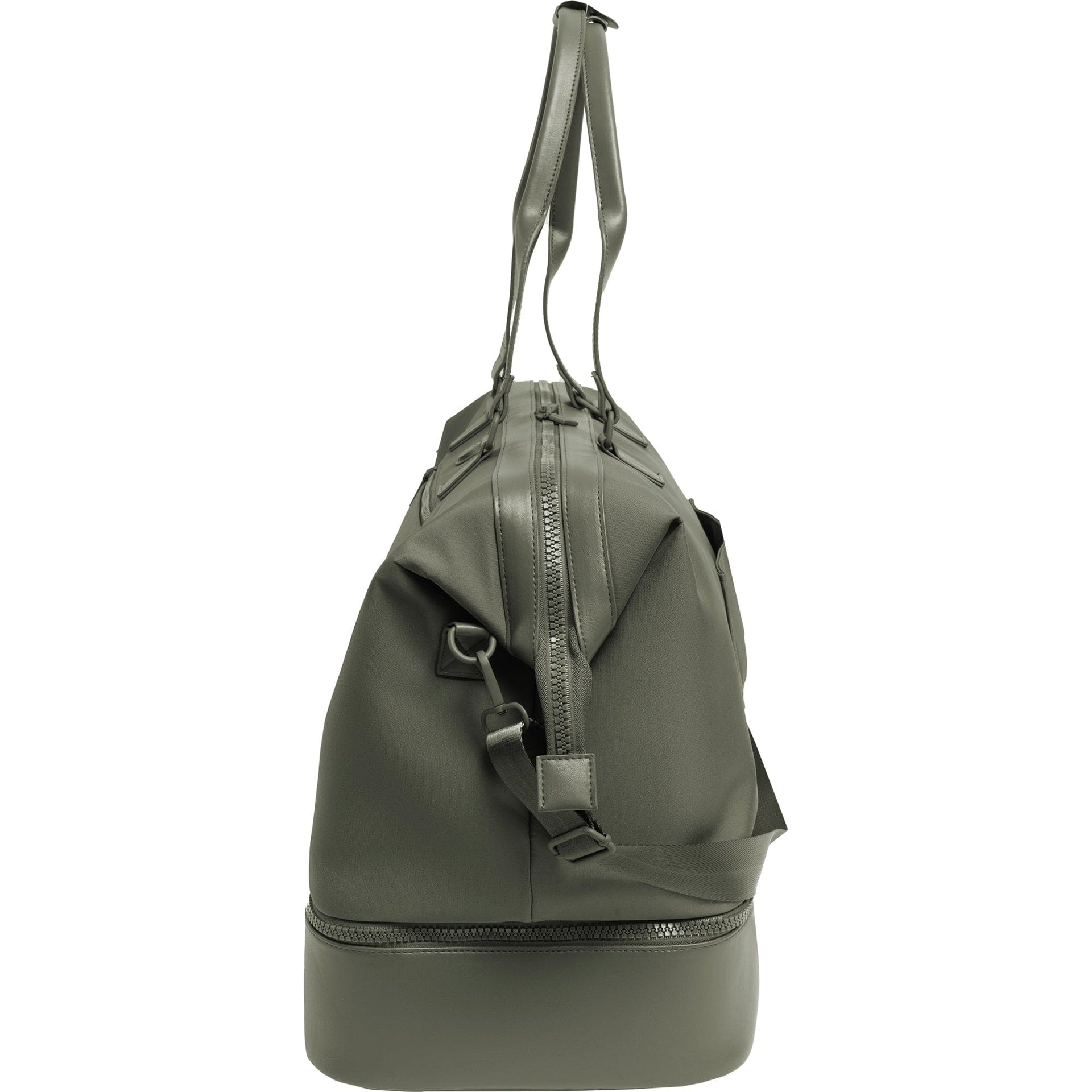 Max Studio Sport Nylon & Faux Leather Drop Bottom Duffel Bag