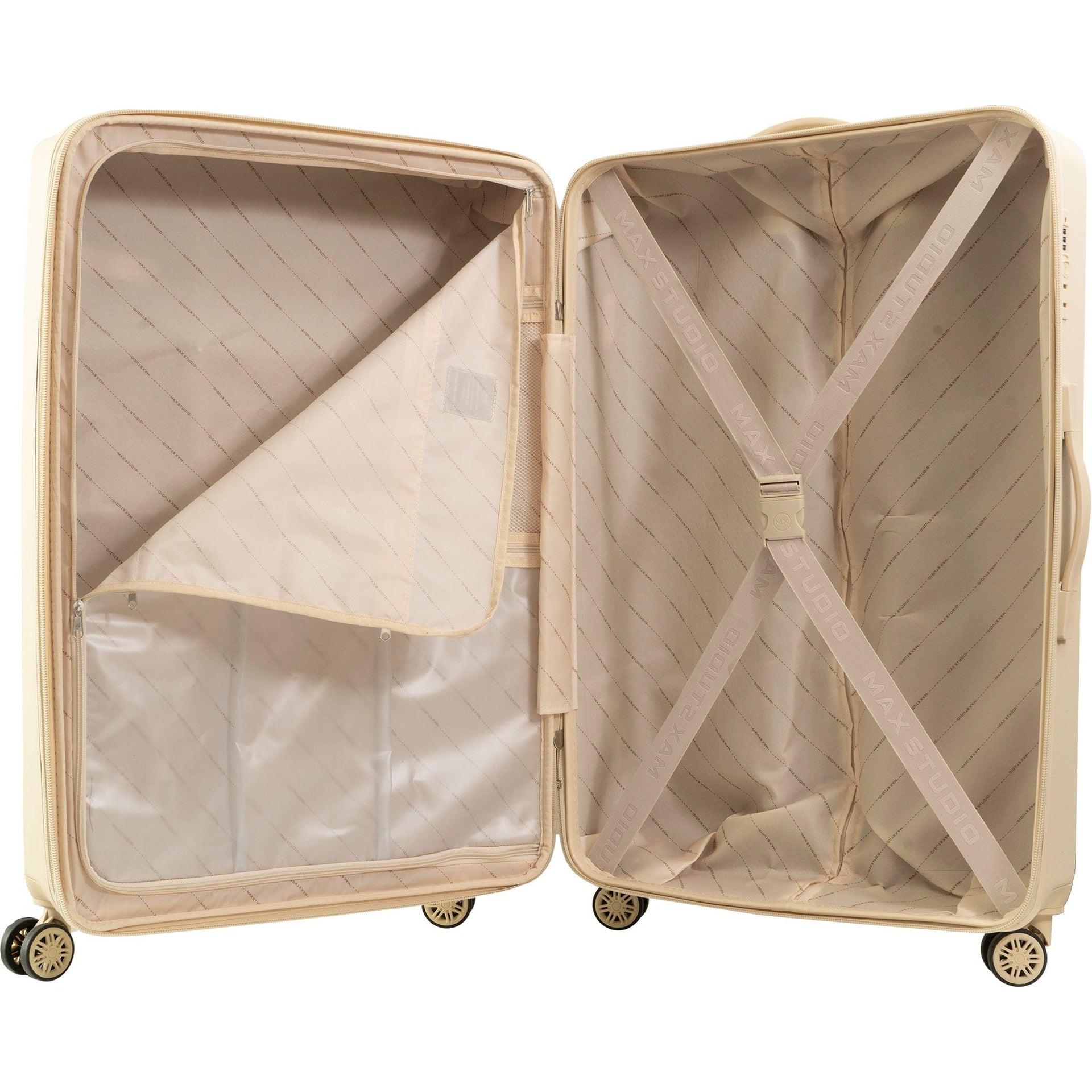 Max Studio The Square Embossed ABS 2-Piece Hard-Sided Luggage Set