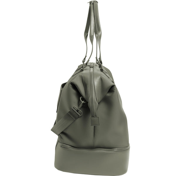 Max Studio Sport Nylon & Faux Leather Drop Bottom Duffel Bag