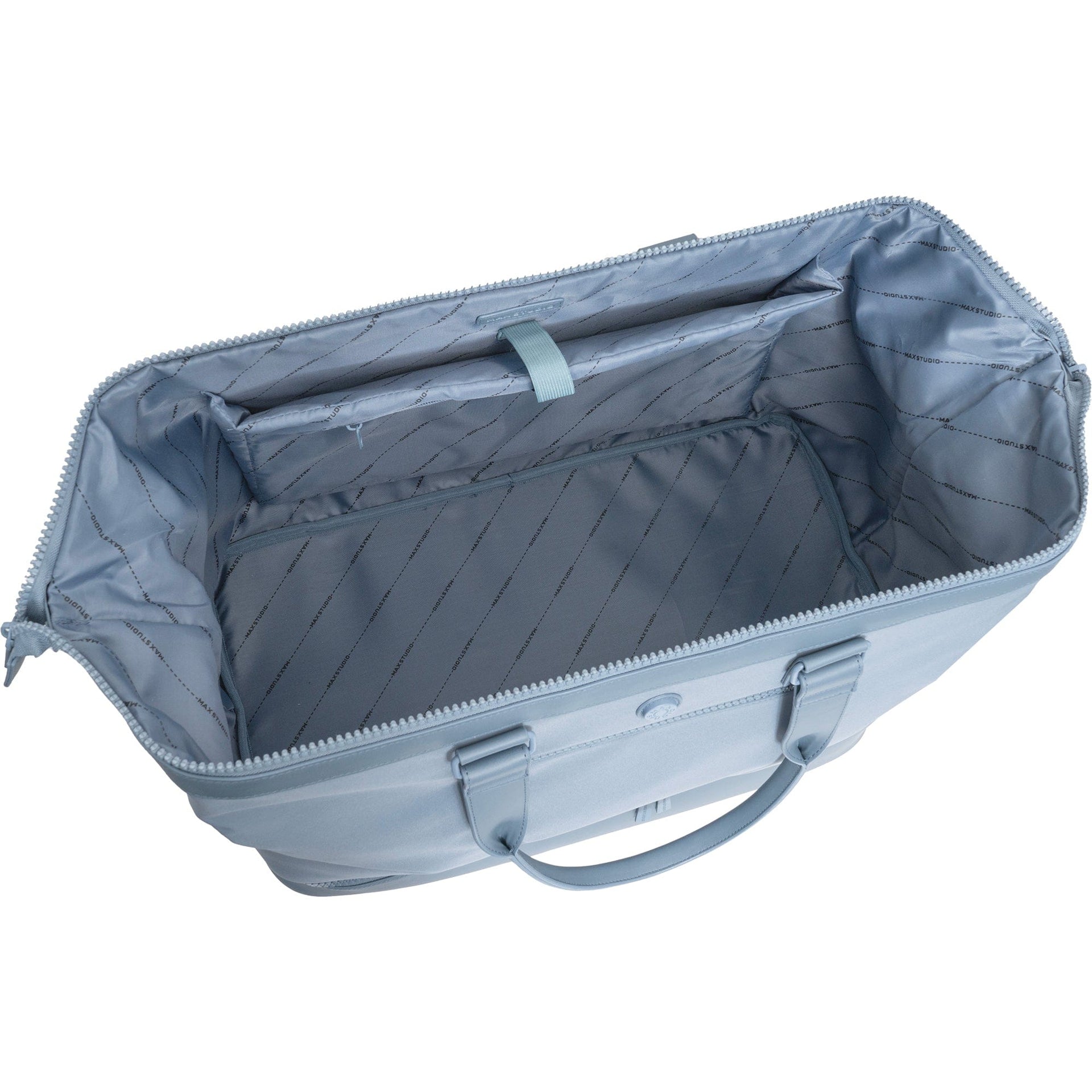 Max Studio Sport Nylon & Faux Leather Drop Bottom Duffel Bag