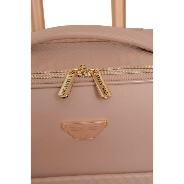 Ellen Tracy 3 PC Soft Sided Woven Faux Leather Luggage Set – 21