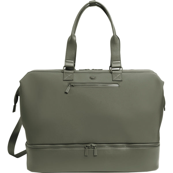 Max Studio Sport Nylon & Faux Leather Drop Bottom Duffel Bag
