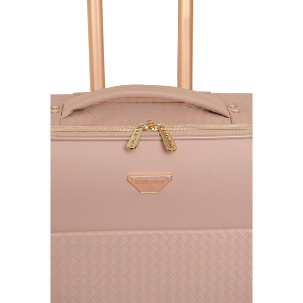 Ellen Tracy 3 PC Soft Sided Woven Faux Leather Luggage Set – 21