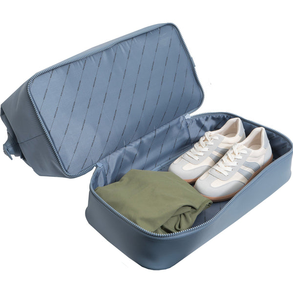 Max Studio Sport Nylon & Faux Leather Drop Bottom Duffel Bag