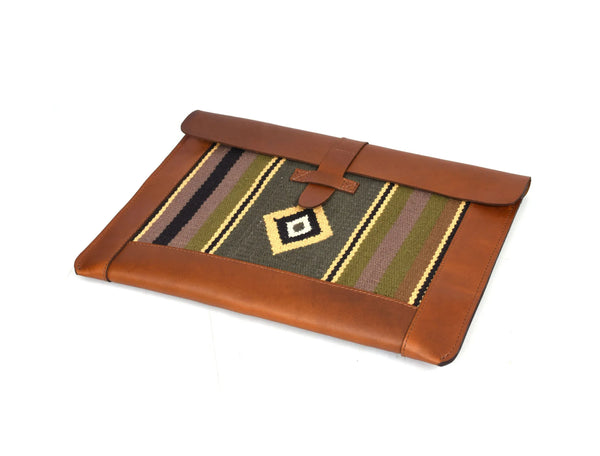 Vintage bohemian Leather Mac Book Sleeve - Caramel Brown - Gifts for You 'n Me
